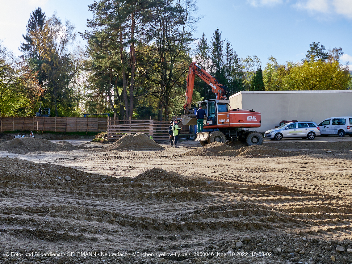 10.11.2022 - Baustelle an der Quiddestraße Haus für Kinder in Neuperlach